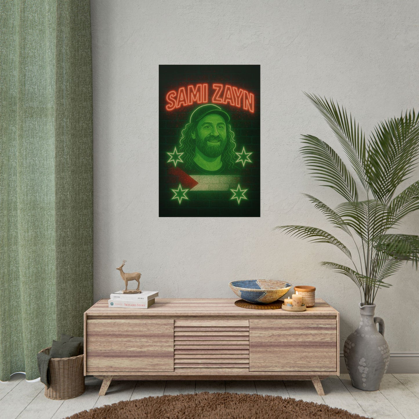 Sami Zayn Neon Rolling Poster