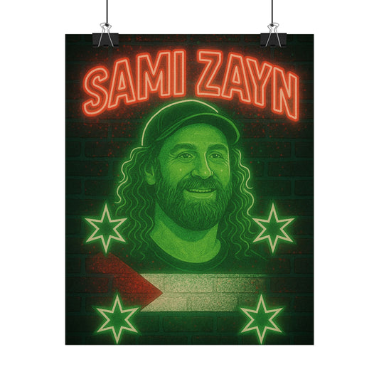 Sami Zayn Neon Rolling Poster