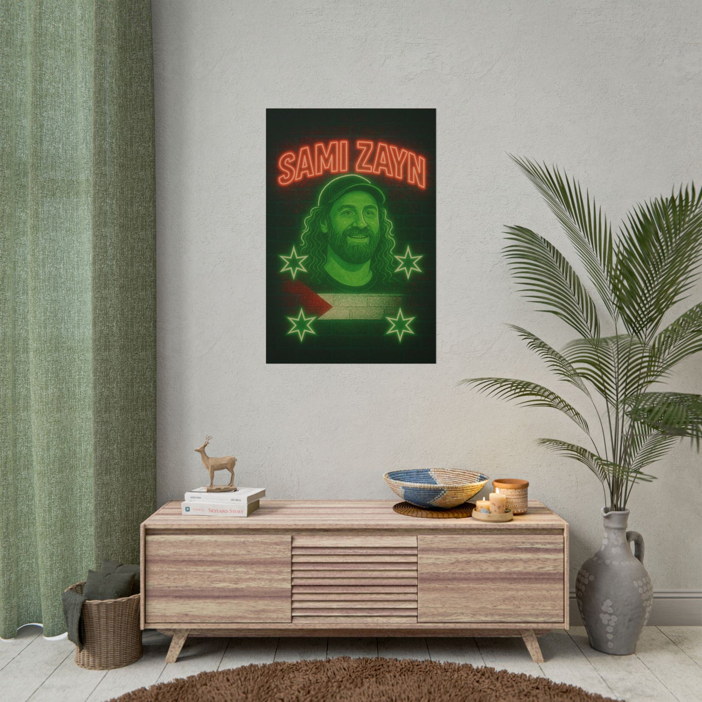 Sami Zayn Neon Rolling Poster