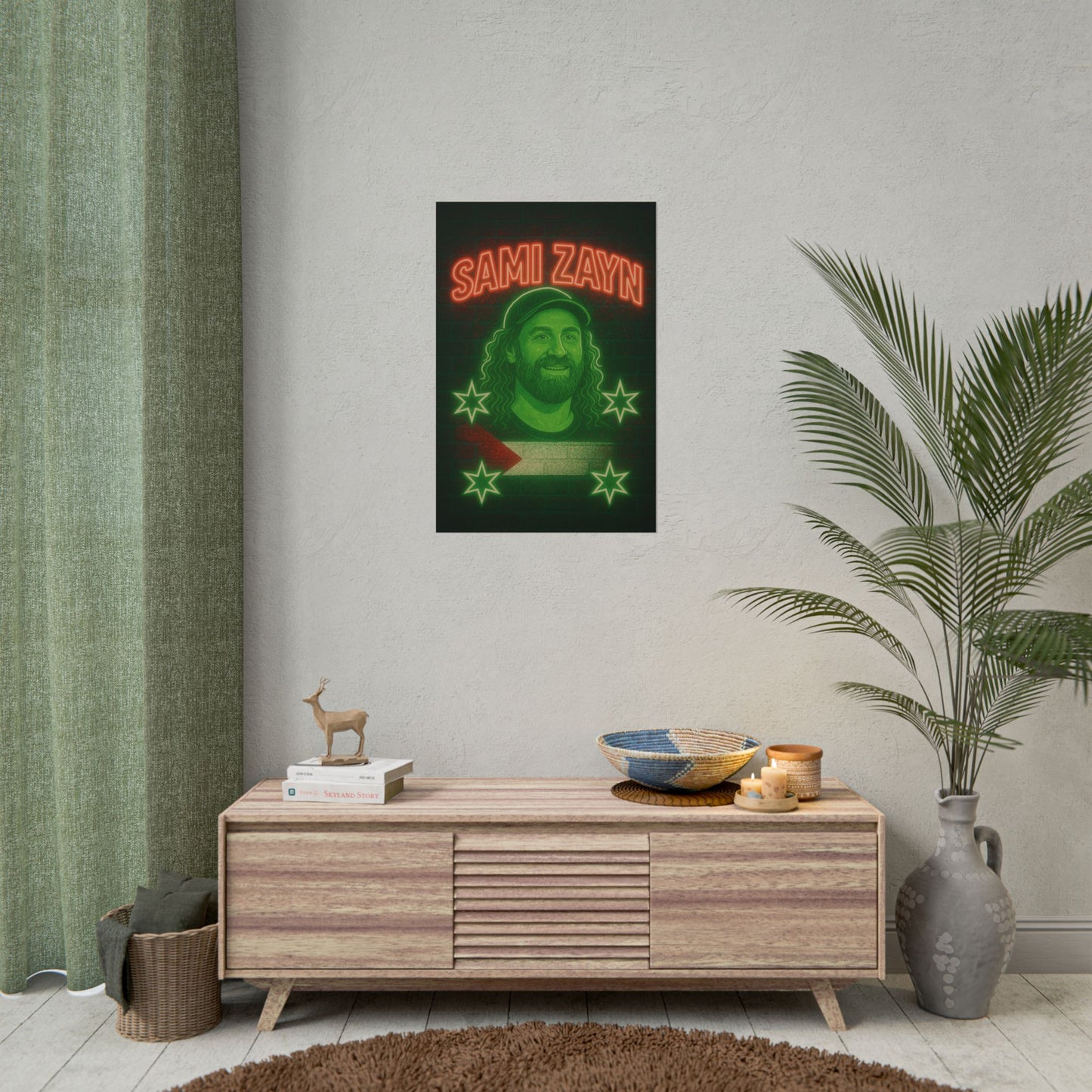 Sami Zayn Neon Rolling Poster