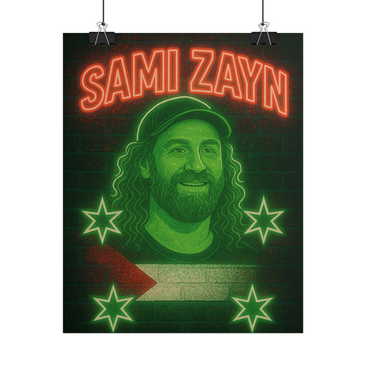 Sami Zayn Neon Rolling Poster