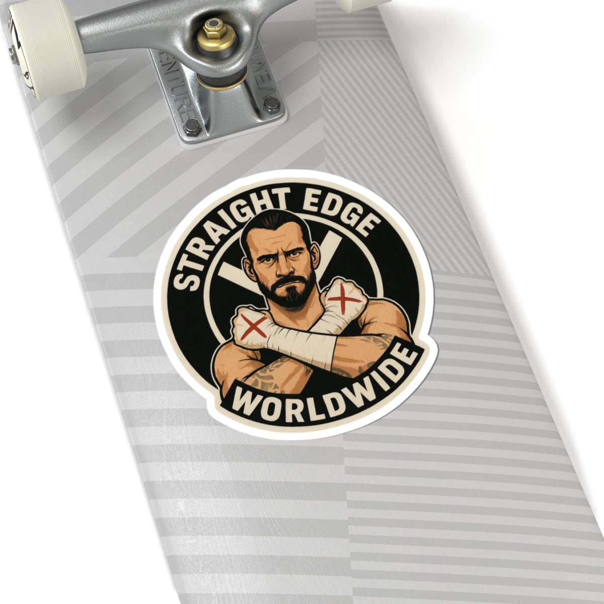 CM Punk Straigh Edge World Wide Kiss-Cut Sticker