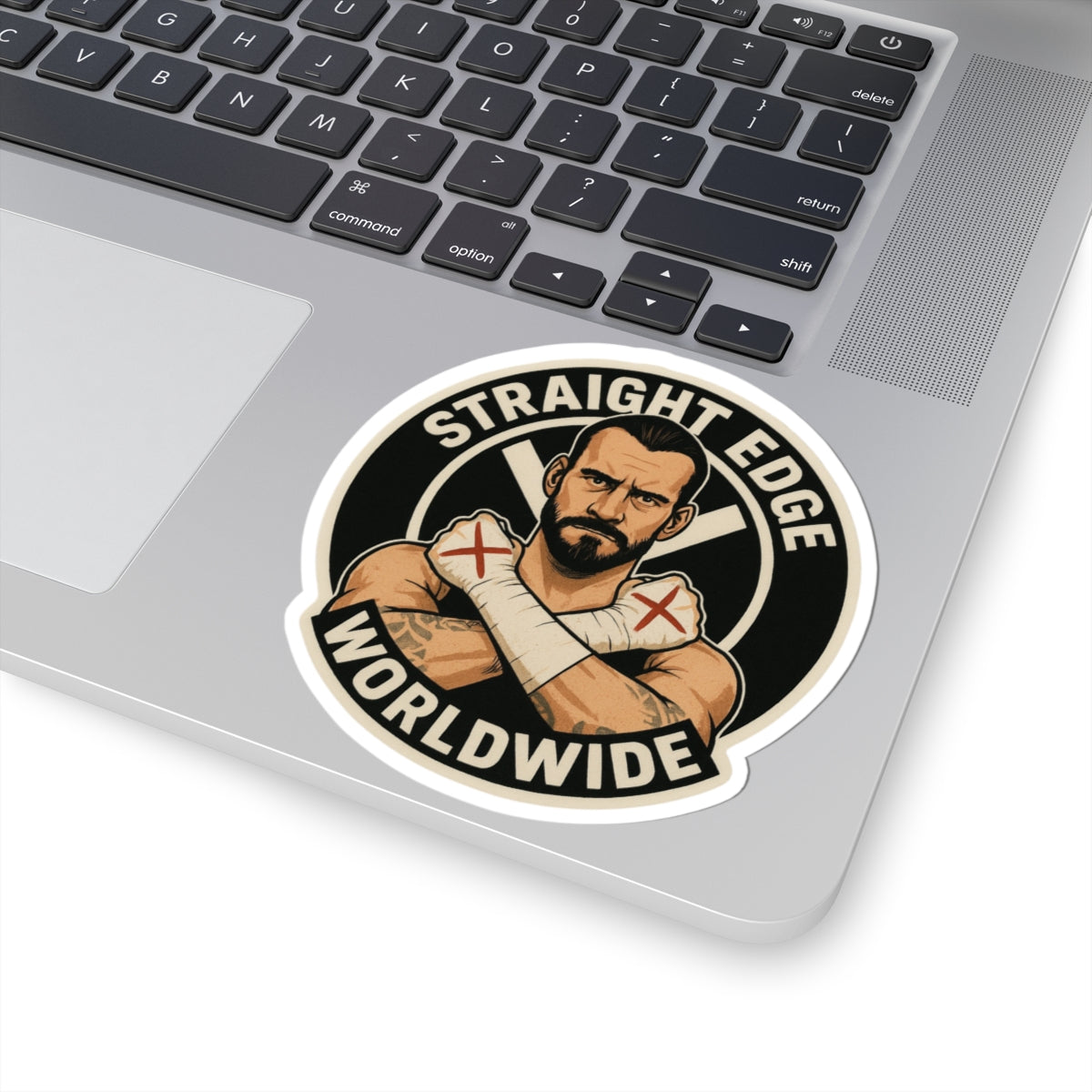 CM Punk Straigh Edge World Wide Kiss-Cut Sticker
