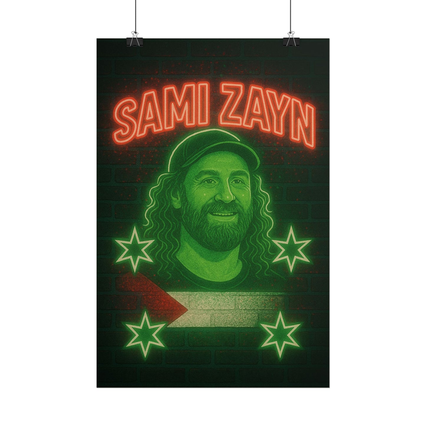 Sami Zayn Neon Rolling Poster