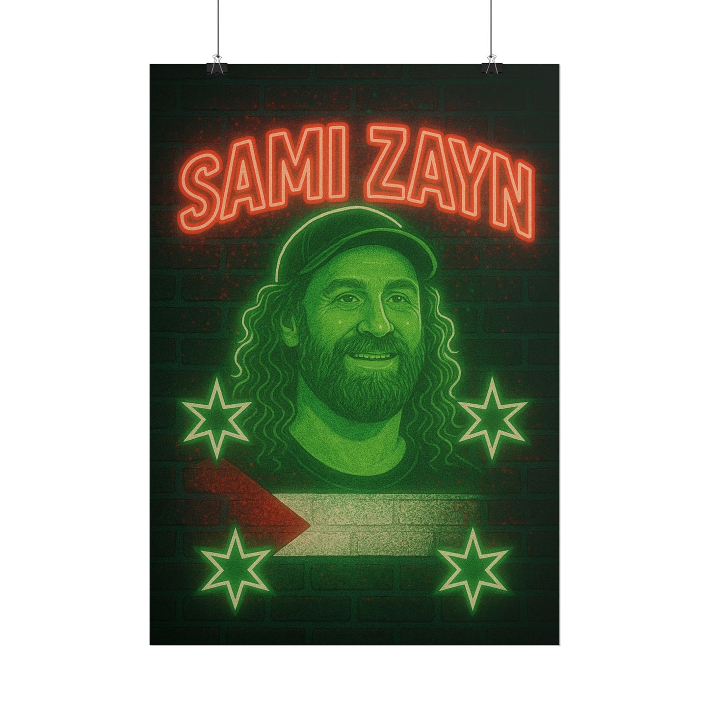 Sami Zayn Neon Rolling Poster