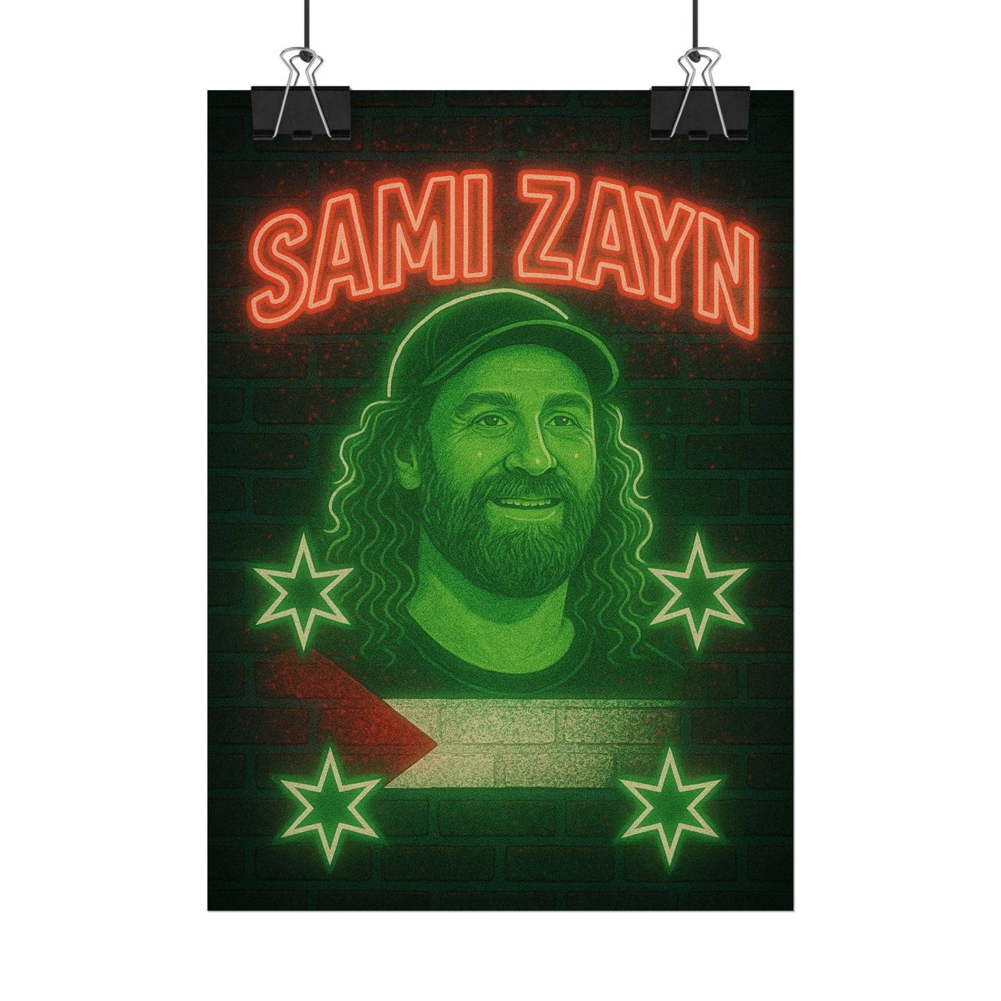 Sami Zayn Neon Rolling Poster
