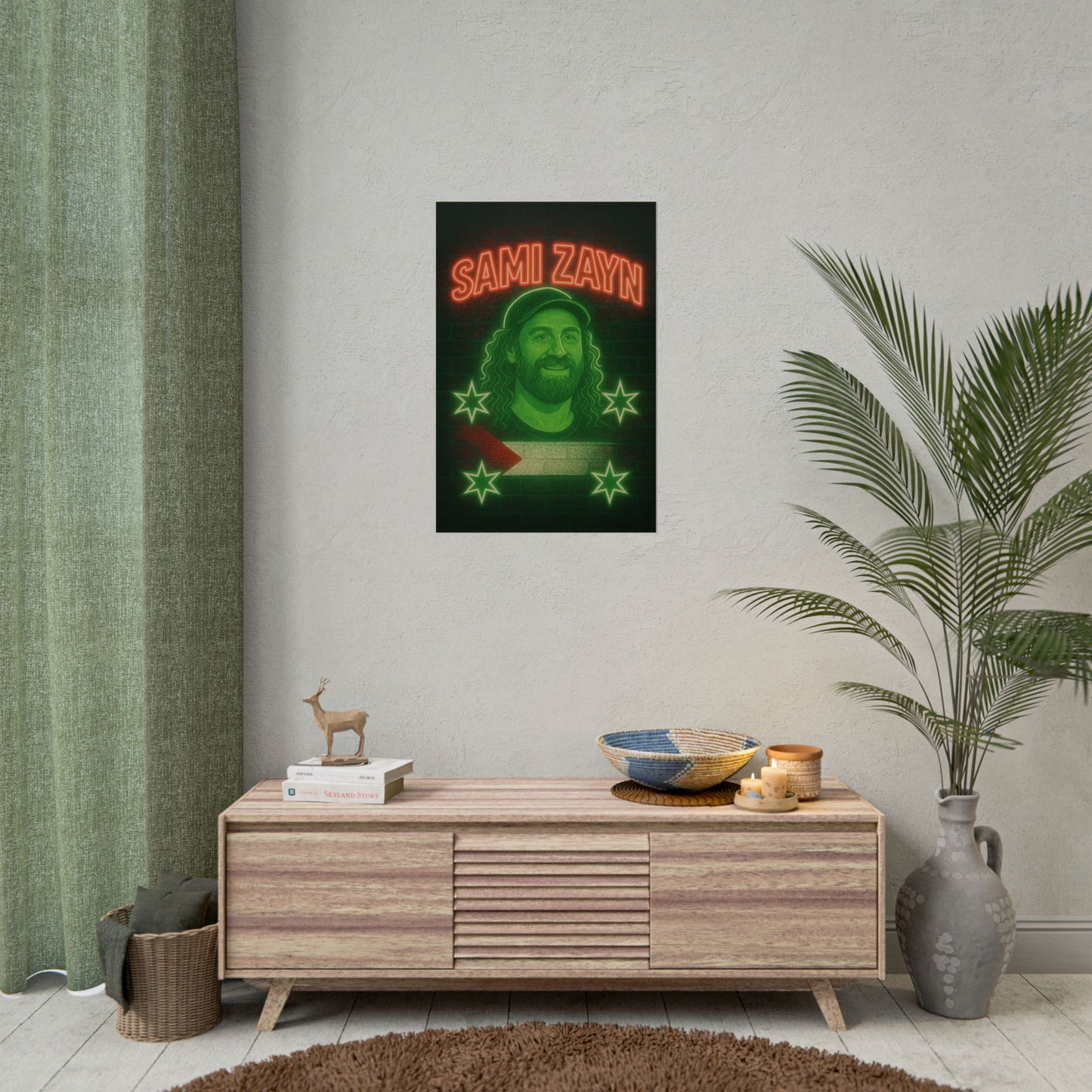 Sami Zayn Neon Rolling Poster