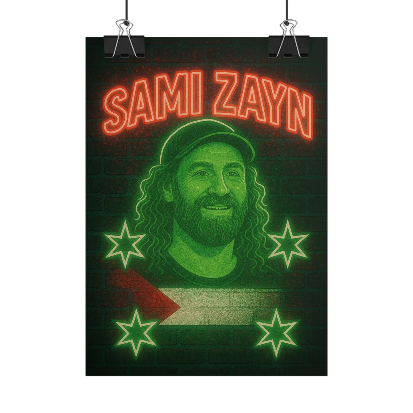 Sami Zayn Neon Rolling Poster
