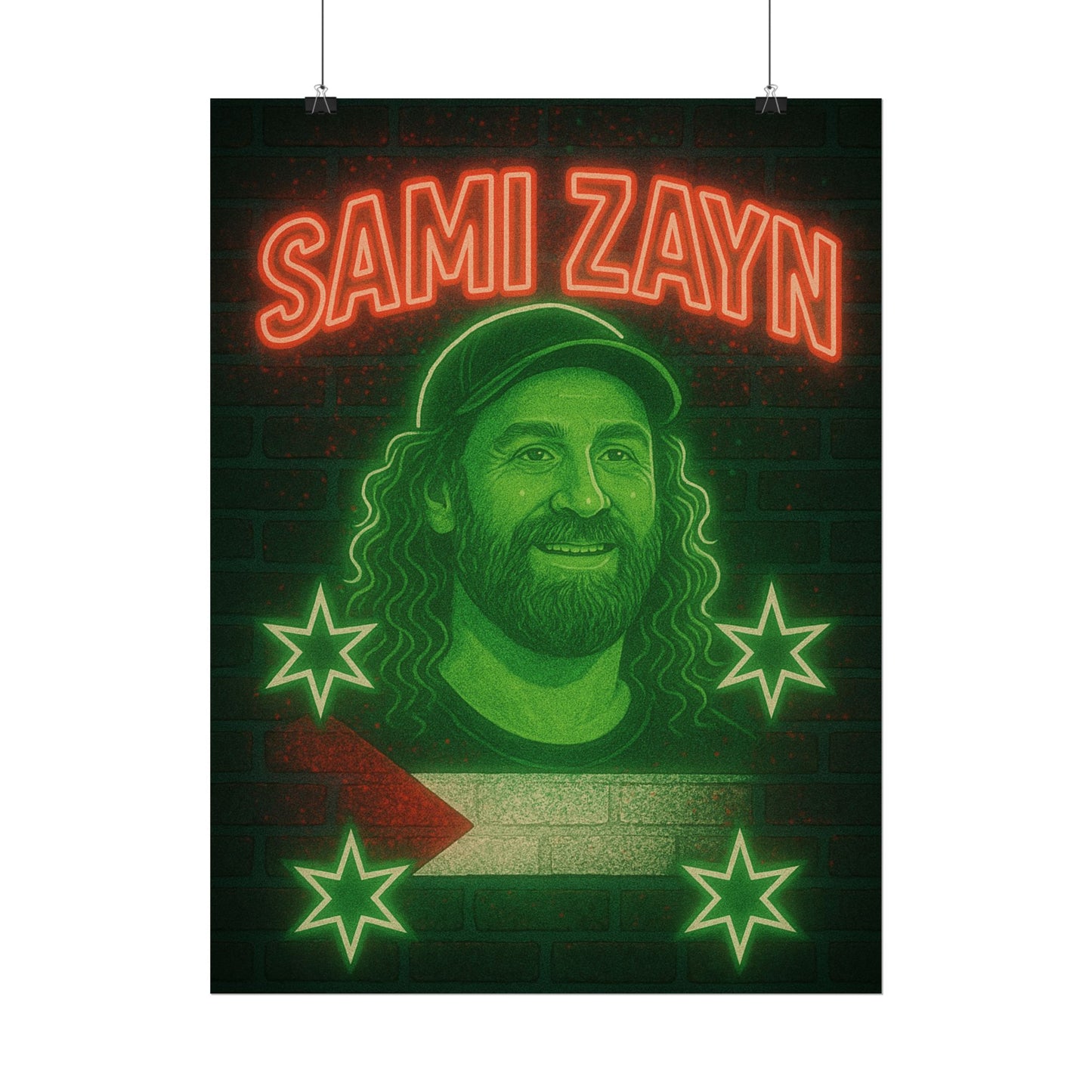Sami Zayn Neon Rolling Poster