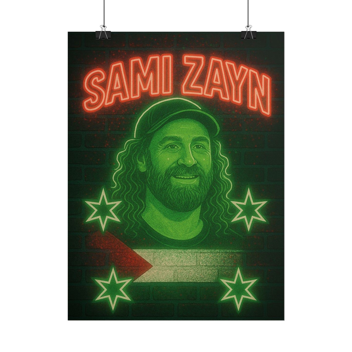 Sami Zayn Neon Rolling Poster