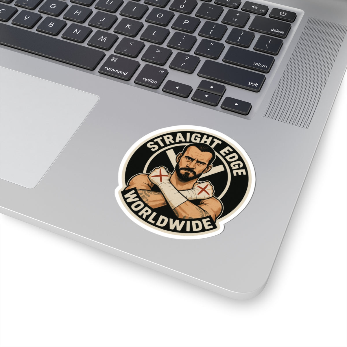 CM Punk Straigh Edge World Wide Kiss-Cut Sticker
