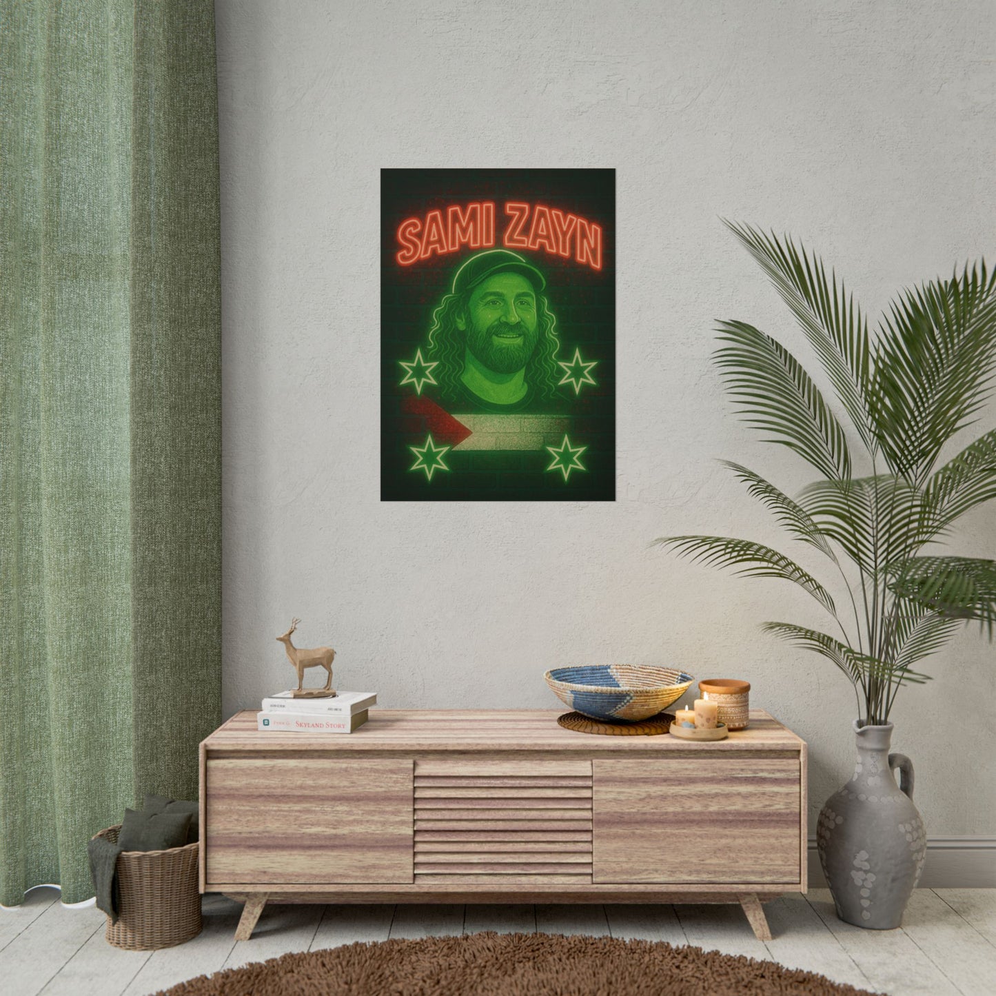 Sami Zayn Neon Rolling Poster