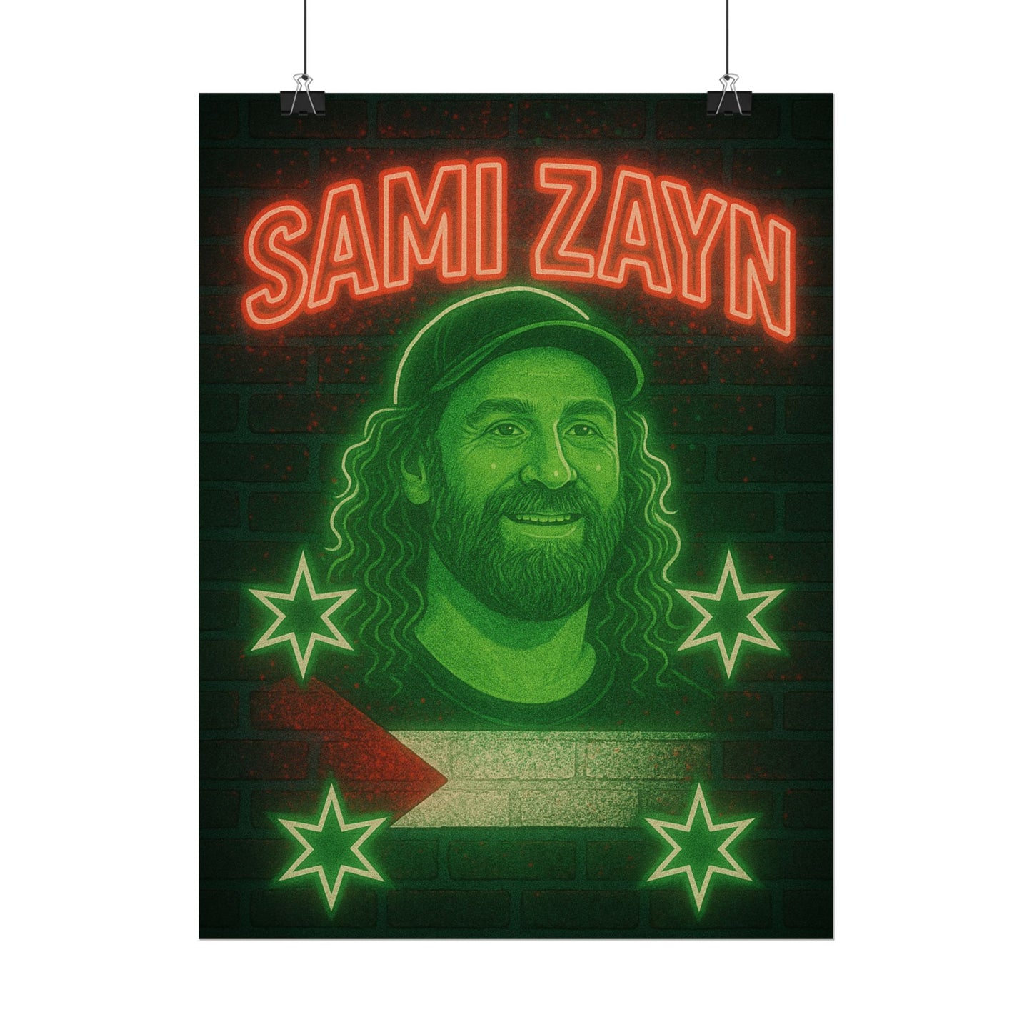 Sami Zayn Neon Rolling Poster