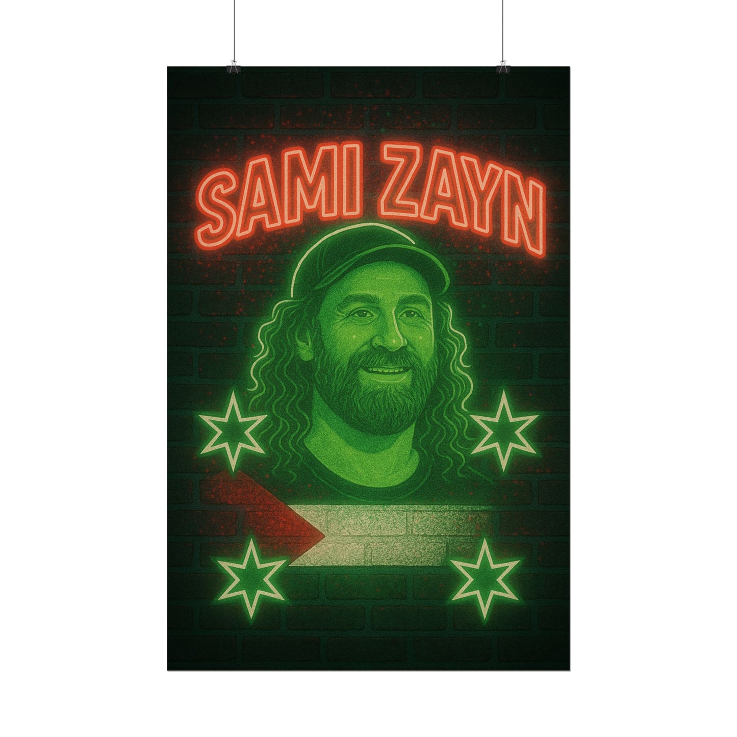 Sami Zayn Neon Rolling Poster